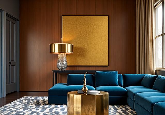 Bold metallic accents