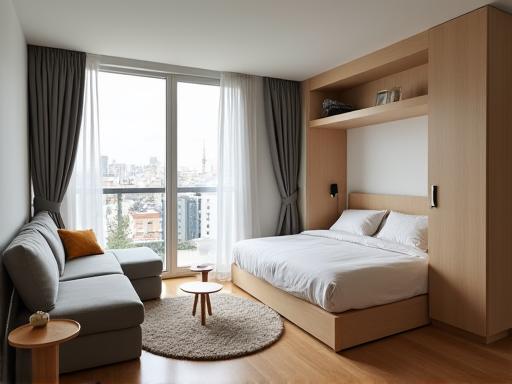 Compact studio apartment