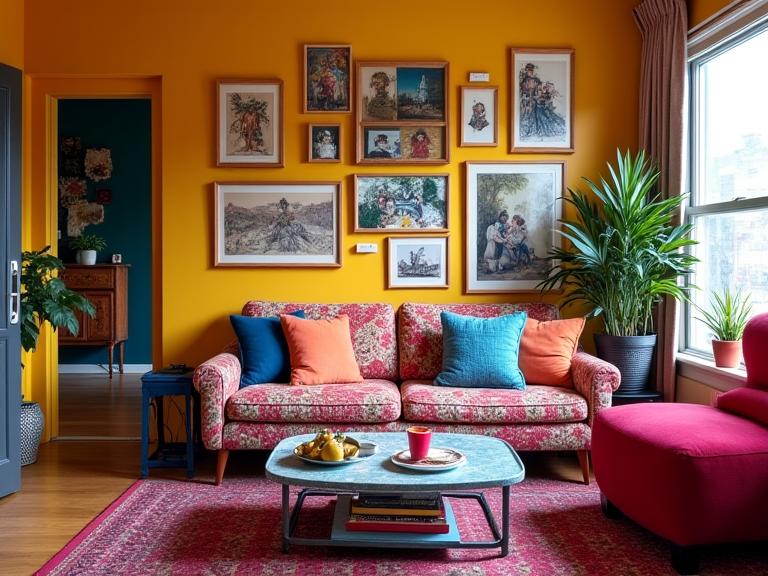 Maximalist design for a small apartment